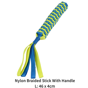 ของเล่นเชือกสำหรับสุนัข Pawise แบบขายส่ง ของเล่นแบบมีปฏิสัมพันธ์ ทนทาน ทำจากไนลอนถักเป็นแท่ง มีด้ามจับ ของเล่นสำหรับสุนัขขนาดเล็ก กลาง และใหญ่ - Product Image 4