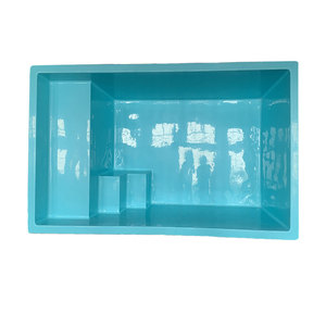Fibre de verre de qualité supérieure frp bleu 22ft préfabriqué dans le <span class=keywords><strong>sol</strong></span> piscines creusées profondes piscines natation extérieure avec échelle - Product Image 1