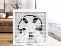 Ventilateur d'extraction électrique mural en plastique de 12 pouces avec obturateur automatique pour usage domestique et extérieur en camping-car et voiture