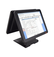 Moniteur capacitif à double écran tactile Caisse enregistreuse POS de 15 pouces pour différentes tailles