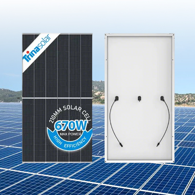 High Efficiency Bifacial Trina Solar Panels 695w 700w 710w 720w n Type Topcon Monocrystalline Paneles Solare Home Use