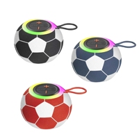 Altavoz Bluetooth con Forma de Balón de Fútbol, Luz RGB Portátil, Radio FM para Fanáticos del Deporte, Decoración del Hogar, Regalo