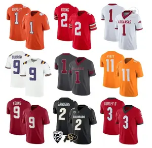 Shedeur Sanders người đàn ông của thêu Học Viện bán buôn Chất lượng cao Thêu Jerseys N-C-A-A Mỹ áo bóng đá