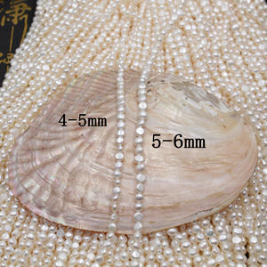 1321 Small Beads 3/4/5 Mm Natural Freshwater <b>Pearl</b> <b>Necklace</b> Wholesale - Product Image 3