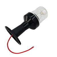Lumière annulaire LED omnidirectionnelle 360° en plastique 54x128 pour mât de bateau, lumière de navigation blanche pour navires, bateaux, yachts, ancre et arrière de bateau