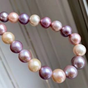 Collier en perles noires naturelles super brillantes de 10-11 mm pour femmes, luxe léger, chaîne en os en argent S925 avec pierre de cristal, design de niche - Product Image 3