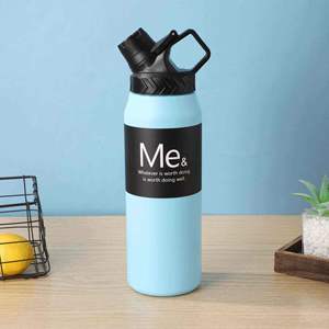 Bouteille isotherme sport 750ml 950ml en acier inoxydable 304 à double paroi pour la randonnée et les voyages - Product Image 1