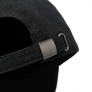 Casquette de baseball à 6 panneaux avec logo personnalisé brodé, en coton sergé noir de haute qualité, motif lettres, fermeture snapback, ajustable, pour hommes et femmes, sport - Product Image 3