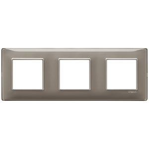 Vimar 3 Gang Wall <b>Switch</b> Plate Reflex Ash 27x8x0.9cm - Product Image 1