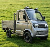 Camionnette électrique chinoise 1,6*1,1m avec cabine fermée, 4 roues, pour le transport de marchandises, mini-camion électrique efficace