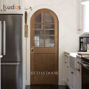 Custom Interior Wood <strong>Door</strong> Interior Arch Top Embedded <strong>Door</strong> <strong>Leaf</strong> Interior <strong>Doors</strong> for Houses - Product Image 3