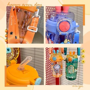 C224 nouveau été de qualité alimentaire école paille tasses <span class=keywords><strong>lapin</strong></span> Portable en plastique enfants bouteille d'eau Style dessin animé mignon tasses à eau - Product Image 3