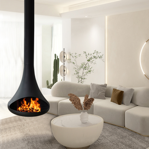 2024 diseño moderno chimenea suspendida calefacción estufa <span class=keywords><strong>de</strong></span> <span class=keywords><strong>leña</strong></span> chimenea colgante interior - Product Image 4