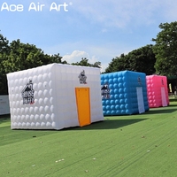 Tente cube gonflable commerciale pour l'extérieur, abri événementiel pour fêtes, boîtes de nuit et événements, avec impression personnalisée