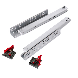 500mm 1D Clips Schubladen führung für die Küche Voll auszug Zum Öffnen verdeckter Schubladen führungen - Product Image 3