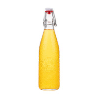 Vente en gros Bouteille en verre à couvercle oscillant 500 ml 1000ml Bouteilles d'eau pour boisson, bière et vin avec couvercle rabattable