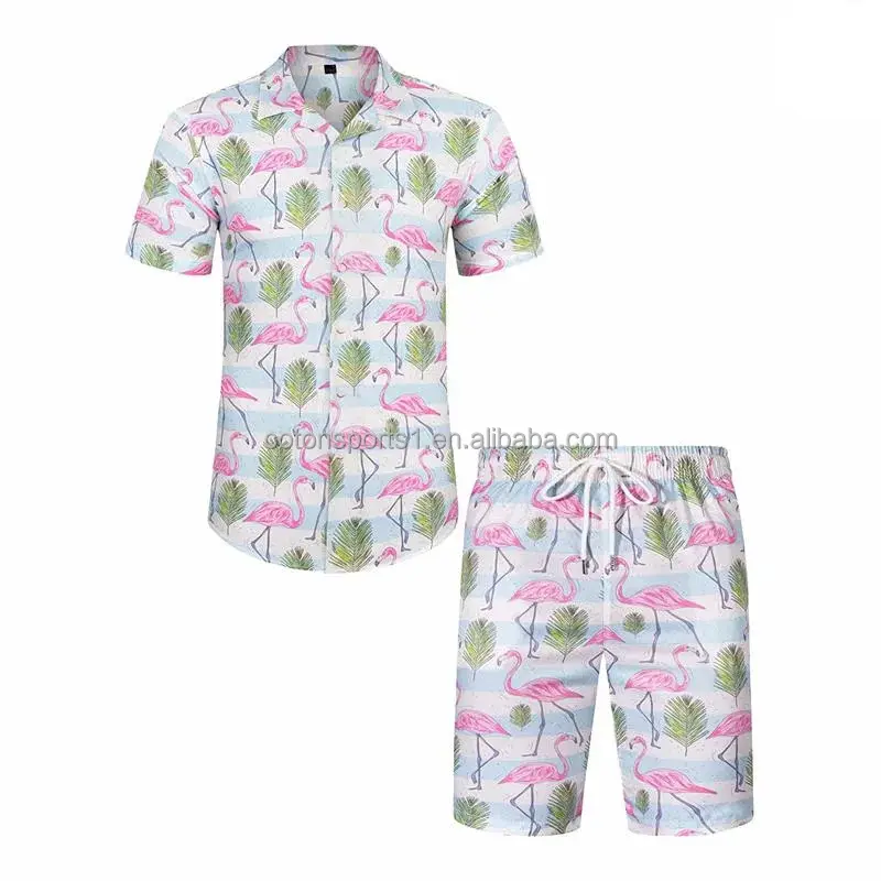 2023 High Quality Men Plus size polyester Tie Dye Shirts Resort Summer Button Down Hawaiian Shirts