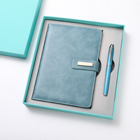 Ensemble carnet et stylo A5 personnalisable de haute qualité, cadeaux promotionnels exquis pour entreprises, journal en cuir noir pour hommes