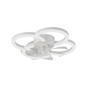 19.7-inch floral design <b>ceiling</b> fan with <b>LED</b> <b>light</b> remote control modern <b>dimmable</b> <b>ceiling</b> fan <b>light</b> - Product Image 1