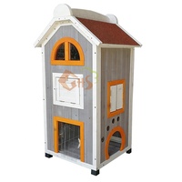 Maison de chat en bois extérieur, intérieur, moderne