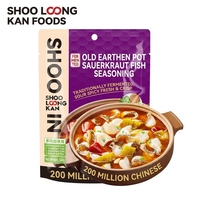Wholesale ShooLoongkan Hot Pot Condiments Fermented Sour Spicy Fish Soup Base 150g Pickled Vegetable Fish Broth Instant Soup