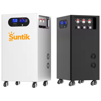 Système de stockage d'énergie Suntik 51.2V600AH LiFePO4 monté sur rack, empilable, système divisé 30kWh, hybride hors réseau et compatible réseau, protection IP65, BMS intelligent
