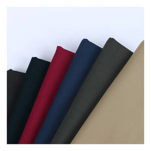 Lote de stock de tela lista para enviar 65% poli 33% rayón 2% spandex 230-240gsm TR tela para pantalones de trabajo - Product Image 1