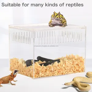 2024 Small Climbing Pet Breeding Box Acrylic Reptile Feeding Case Spider Lizard Breeding Tank