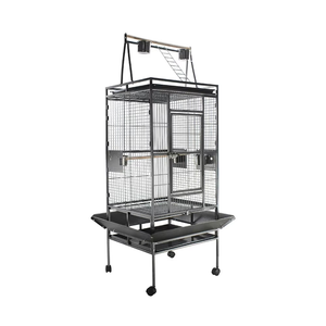 Luxe <span class=keywords><strong>Eco</strong></span>-vriendelijke RVS Papegaaienkooi met Plastic Bak, Sterke Vogelkweek- en Vliegkooi voor Papegaaien, Ara's, Grote Ruimte, Wielen - Product Image 2
