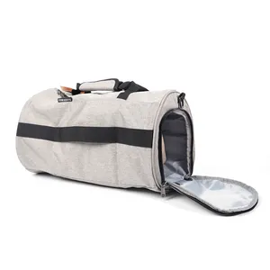 China Factory Customized Sports Gym Bag For Men And Women With Shoes Compartment Wet Pocket With Zipper