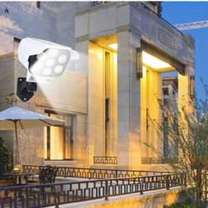 ไฟโซลาร์เซลล์กลางแจ้งพร้อมเซ็นเซอร์ตรวจจับความเคลื่อนไหว กล้องวงจรปิดจำลอง ไฟสปอร์ตไลท์ 77 LED กันน้ำ ไฟติดผนังสำหรับบ้าน สวน และลานบ้าน - Product Image 5