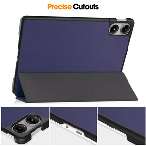 Funda Protectora Delgada de Cuero con Soporte Triple y Función de Apagado Automático para Tablet <span class=keywords><strong>Xiaomi</strong></span> Redmi <span class=keywords><strong>Pad</strong></span> 2 SE <span class=keywords><strong>5</strong></span> 6 7 Pad2 Pad6 Pad7 Pro - Product Image 3