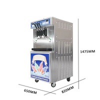 Machine à cônes professionnelle pour la fabrication de glaces italiennes, machine à glaces molles automatique