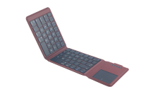 Keyboard Lipat Nirkabel QWERTY Layar Sentuh PU Ringan Portabel Mini Keypad untuk iPad Ponsel Tablet Touchpad Keyboard