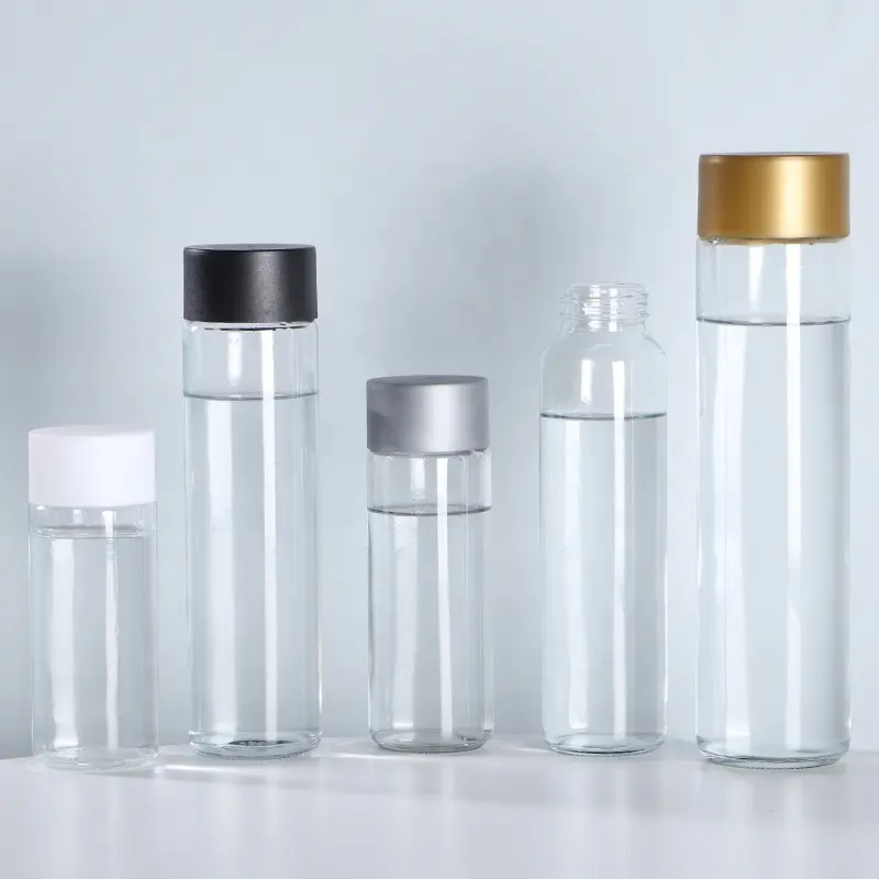 زجاجات مياه شفافة فارغة للمشروبات المعدنية للسفر 250 مل 300 مل 500 مل