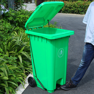 Longbang HDPE đứng im lặng Phong Cách Thương mại khối chân bàn đạp kín nhiều kích thước <span class=keywords><strong>100l</strong></span>/120L/240L Thùng rác ngoài trời - Product Image 5