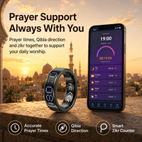 Bague connectée intelligente SQ666 avec compteur numérique de Zikr, moniteur de santé, suivi de la fréquence cardiaque et des pas, pour la prière musulmane, cadeau de Ramadan