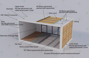 Casa Contenedor Desmontable Económica, Oficina Modular <span class=keywords><strong>en</strong></span> Contenedor de 20 Pies, Edificio Prefabricado, Casa Contenedor Portátil, Mini Casa - Product Image 3