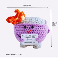 Crochet fait main pour le soutien émotionnel Poupée à benne basculante Brodé Personnalisé Tricot PP Coton Doux Animaux Mignon Peluche Soulagement du Stress