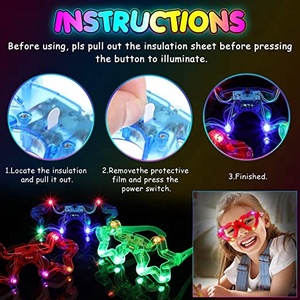 LED <strong>Glasses</strong> Neon <strong>Glow</strong> in the Dark <strong>Party</strong> Supplies Favor for Kids Adult <strong>Glow</strong> Sticks Light up <strong>Glasses</strong> <strong>Party</strong> Novelty Favor Gifts - Product Image 5