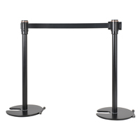 Contrôle des foules ferroviaires d'aéroport empilables en forme de U Poste de ceinture rétractable Stanchion Wheel Roller Queue Barrier Pole Traffic Barriers