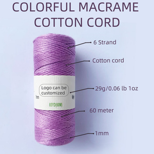 1mm 6 Strand <span class=keywords><strong>Macramé</strong></span> Cordon Coton Corde Artisanat Broderie à la Main Bracelets d'Amitié <span class=keywords><strong>Kit</strong></span> de Fabrication de Collier Point de Croix - Product Image 3