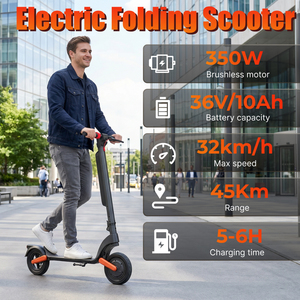 New X21 <b>Scooter</b> 350W 10 Inch Escooter 32KM/H Foldable Elektrikli Kick <b>E</b> <b>Scooters</b> With Removable Battery for Adult - Product Image 6