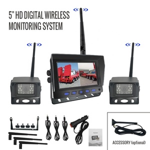 5 inch AHD 720P 1080P 4 kênh chia màn hình không dây xe CCTV Vision Camera Quad phía sau xem hệ thống màn hình - Product Image 4