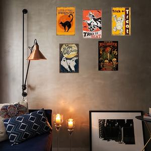 Pancarte en métal vintage Halloween « Trick or Treat » pour la <span class=keywords><strong>d</strong></span>écoration murale de la maison, du bar ou de la fête <span class=keywords><strong>d</strong></span>'Halloween - Product Image 1