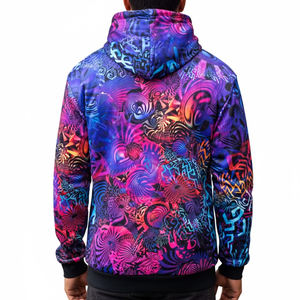 Sweat à capuche réversible pour homme, style streetwear, imprimé, design unique, impression réversible pour homme - Product Image 2