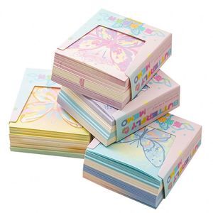 Bloc-notes Papillon Couleurs Dégradées 200 Feuilles/Bloc 2,4*2,4 po Feuilles Détachées Marquées Mignonnes Papeterie de Bureau <span class=keywords><strong>Origami</strong></span> - Product Image 1