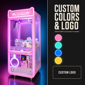BH Panda Machine à griffes personnalisable, style Bling, avec vitrine en verre, pour poussoir de pièces et poupées, pour centre commercial - Product Image 2
