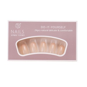 Uñas Postizas Desmontables Estilo Ins, en Degradado de Color Piel, con Adhesivos para Uñas - Product Image 5