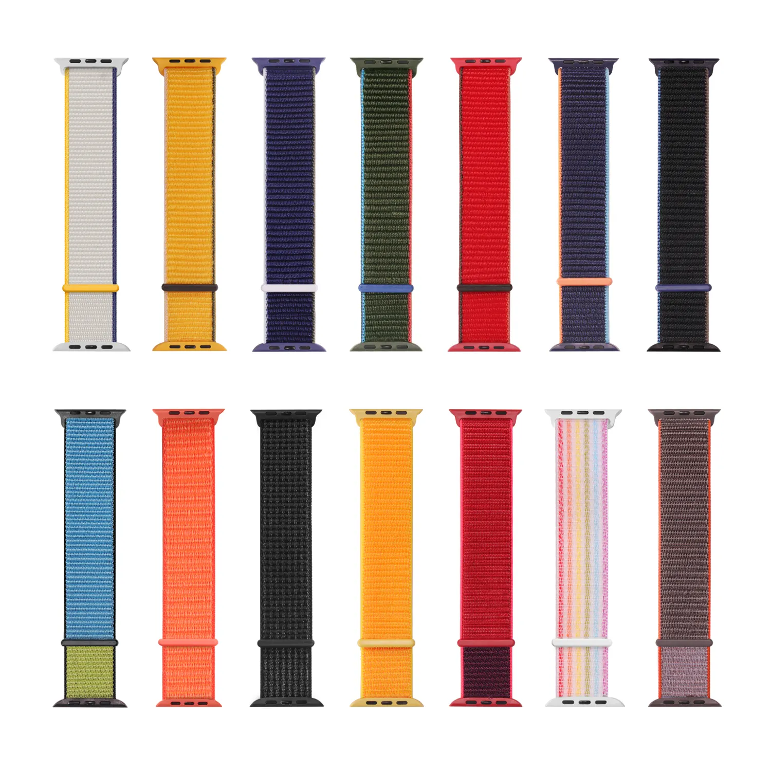 Wristband For iWatch Series 6/5/4/3/2/1, 38mm 40mm 42mm 44mm Fashion Sport Nylon Braided Watch Band Strap For Apple Watch